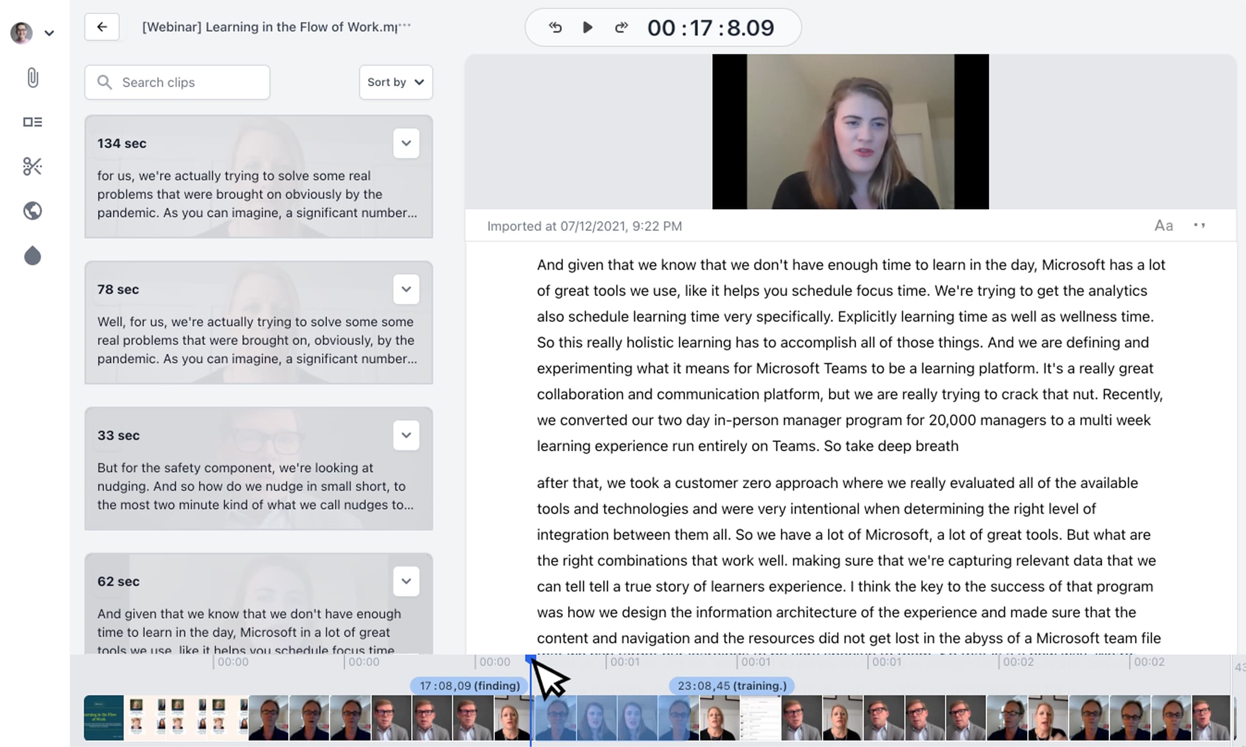Inbox user interface