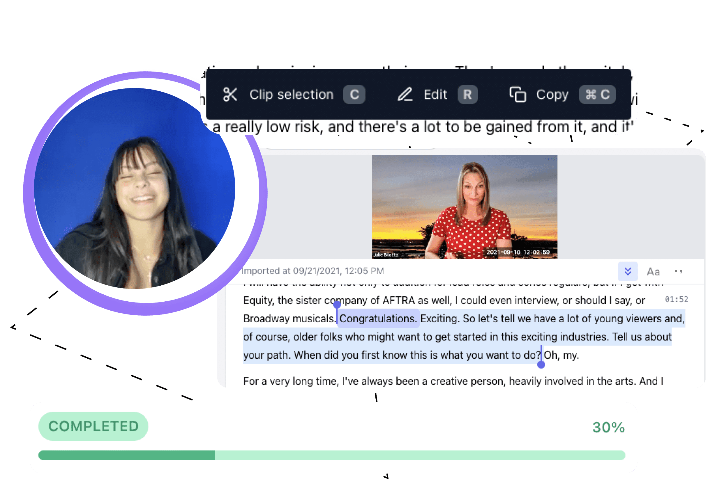 Preview image of editing text